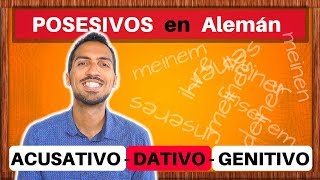 POSESIVOS en ALEMAN declinados en acusativo dativo y genitivo [upl. by Mattland558]