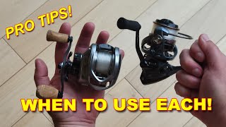 Baitcaster Vs Spinning Reels For Bass Fishing  Bass Fishing [upl. by Attegroeg504]