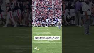 Auburn DB Champ Anthony’s teammates rally around him following an injury vs Arkansas [upl. by Nahshon]