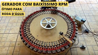 GRANDE GERADOR DUPLO TRIFÁSICO COM BAIXÍSSIMA RPM [upl. by Adelric780]