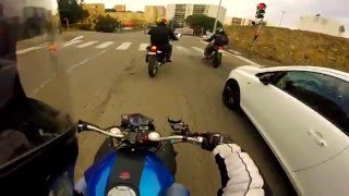 Derbi GPR 80 airsal  KTM 125 Duke  Yamaha 125 WR  COPS  GoPro HERO 2k14 [upl. by Atilrak854]