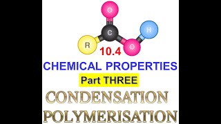 CHEMISTRY SK025  104 Chemical Properties of Carboxylic Acid  Condensation Polymerisation [upl. by Lewan]