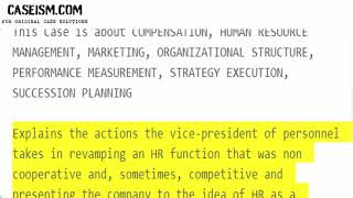 Sonoco Products Company A Building a WorldClass HR Organization Abridged Case Study Help [upl. by Neras]