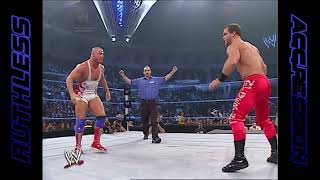 Kurt Angle vs Chris Benoit vs Rey Mysterio  SmackDown 2002 1 [upl. by Limbert]