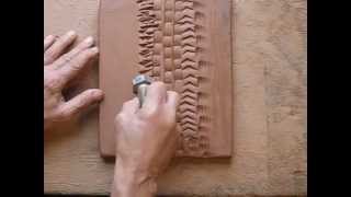 CLASES DE CERAMICA16TEXTURA CON UN TORNILLO [upl. by Curnin]