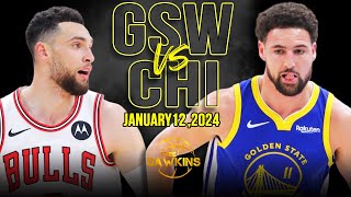 Golden State Warriors vs Chicago Bulls Full Game Highlights  January 12 2024  FreeDawkins [upl. by Dore]