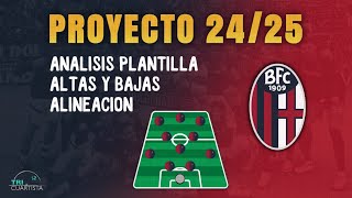 Fichajes BOLONIA de CHAMPIONS 2425  Análisis plantilla y alineación [upl. by Ahsilet913]