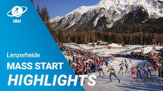 World Cup 2324 Lenzerheide Women Mass Start Highlights [upl. by Sibel]