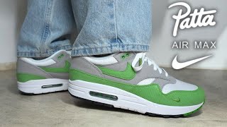 Patta x Nike Air Max 1 Chlorophyll 2024 EXCLUSIVE UNBOXING  REVIEW [upl. by Aiuqcaj789]