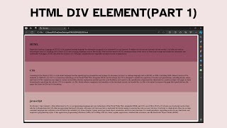 HTML DIV ELEMENT  codewithme [upl. by Callas]