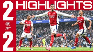 A HARDFOUGHT POINT IN MANCHESTER 👊  HIGHLIGHTS  Manchester City v Arsenal 22  Premier League [upl. by Ahsetal]