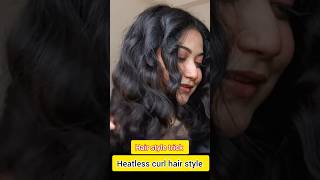 🔥FLUFFY NO HEAT CURLS HAIRSTYLE hairstyle hairhackhaircurlshorts [upl. by Anaes]