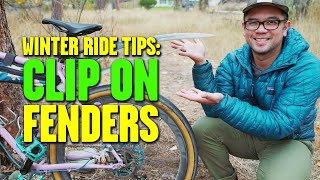 Best Clip On Fenders  WINTER CYCLING TIPS [upl. by Grannias]