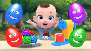 Surprise Egg Dish  Skip to My lou  more Nursery Rhymes amp Kids Songs  Kindergarten [upl. by Mailliw]