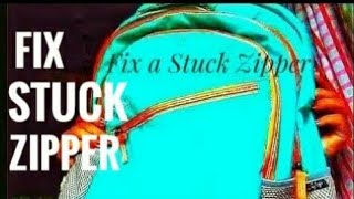 💙 HOW TO Fix A STUCK ZIPPER Backpack  QUICK TIP To Repair A Jammed ZIPPER [upl. by Lenoil]