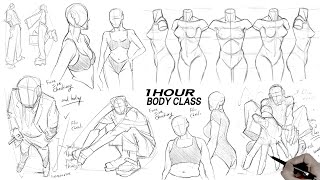 1H ANATOMY  BODY  POSE CLASS [upl. by Kussell740]