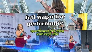 Joti magar new song • kholi bhitra pani• stage performance 2081 [upl. by Enrobialc]