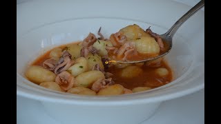 Gulaš juha sa lignjama i njokima Goulash Soup Calamari Gnocchi  Sašina kuhinja [upl. by Suiremed53]