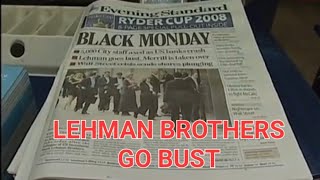 LEHMAN BROTHERS GOES BANKRUPT [upl. by Ahsyat]