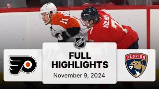 NHL Highlights  Flyers vs Panthers  November 9 2024 [upl. by Atnuhs]