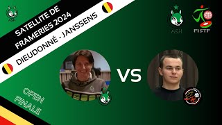 Subbuteo  Delphine Dieudonné vs Noah Janssens Satellite de Frameries 150924 finale Open [upl. by Oinotla775]