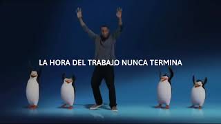 Los pingüinos de Madagascar bailando Harder Better Faster Stronger Letra en español [upl. by Ardek]