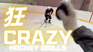 Crazy Hockey Drills to get your Heads up [upl. by Enelrahc]