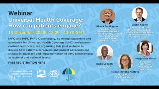 UHC Day webinar quotUniversal health coverage How can patients engagequot [upl. by Mcbride]