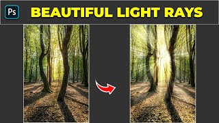 Create Beautiful Sun Rays or Light Rays  Photoshop Tutorial [upl. by Aran670]