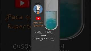 Precipitación del hidróxido cúprico CuSO4  2NaOH  CuOH2  Na2SO4 quimica science ciencia [upl. by Lili]