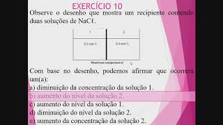 CORREÇÃO DE EXERCÍCIOS  PROPRIEDADES COLIGATIVAS II [upl. by Jilli]