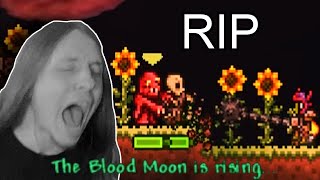 Terraria NOOB Experiences a BLOOD MOON for the First Time [upl. by Anna-Diane]