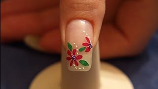 Flower motif with nail art bouillons in purple [upl. by Toole248]