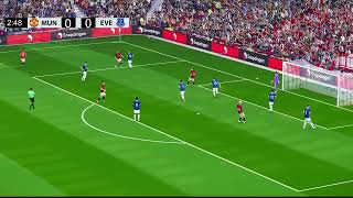 Manchester United vs Everton Premier League 2324 Full Match  Video Game Simulation PES 2021 [upl. by Ellimahs]