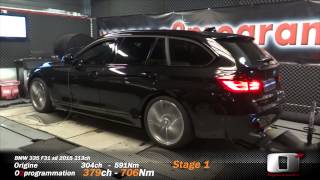 BMW F31 F30 335 XD 2015 313ch reprogrammation moteur 379ch o2 programmation stage 1 [upl. by Bernhard]