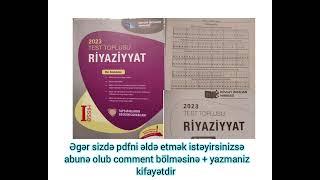 Riyaziyyat yeni test toplusu pdf DIM 2023  Studymasters [upl. by Erapsag187]