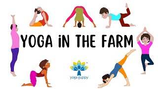 Yoga Poses for Strength amp Balance  Easy Farm Animal Poses for Kids  The Yoga Guppy Asana Series [upl. by Christal]