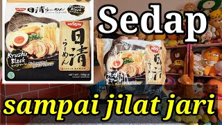 nissin ramen kyushu black review [upl. by Aninep]