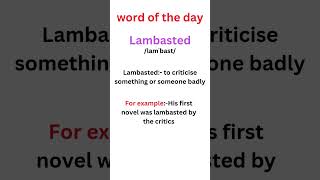 Lambasted to criticise something or someone viralshort viralvideo englishlanguage [upl. by Seaton]