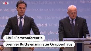 LIVE Persconferentie premier Rutte over Utrecht [upl. by Ahsinirt]