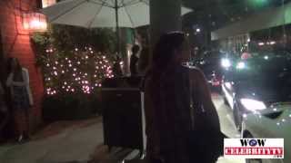 Christina Milian spotted leaving Mr Chows restaurant in Beverly Hills [upl. by Nnaytsirk]