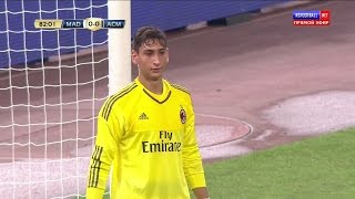 Gianluigi Donnarumma Professional Debut vs Real Madrid Neutral HD [upl. by Ateekram631]