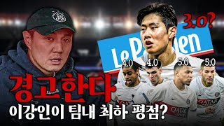 이강인 현지 평점 3점 팀내 최하 할 말이 없네 [upl. by Korwin]