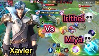 MOBILE LEGENDS  Xavier 🆚 Irithel Miya … On area [upl. by Nylacaj]