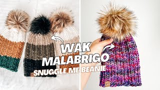 How to KNIT a hat using MALABRIGO and WE ARE KNITTERS Super Chunky YARN  TUTORIAL  CJ Design [upl. by Minnnie]