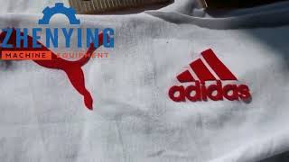 3D Silicone Embossing label Adidas Nike Puma Reebok on Cotton Tshirt  sportswear  Denim jeans [upl. by Tedie]