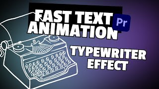 Make TYPEWRITER Text Animation in Premiere Pro FAST amp EASY 2024 [upl. by Laverna]