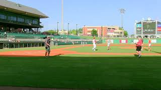 Will Rusher VP at Baptist Health First Pitch at Travelers Baseball Game [upl. by Ailes]