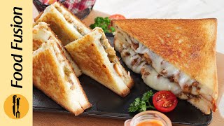 Jalapeno Grilled Chicken Cheese Sandwich Recipe By Food Fusion [upl. by Enirual]