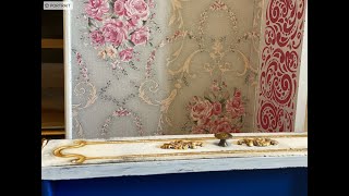 DIY Dresser Makeover How to add Wall paper to dresser DrawersWall paper Tutorial for beginners [upl. by Aryek]